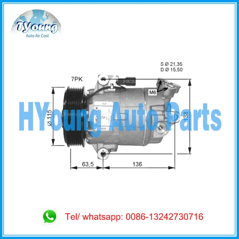 Автомобильный Компрессор кондиционера CVC для Nissan Qashqai Dualis 92600-JD000 92600-JD700 7711368525