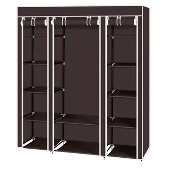 

69" Portable Clothes Closet Wardrobe Storage Organizer with Non-Woven Fabric Quick and Easy to Assemble Extra Strong and Durable