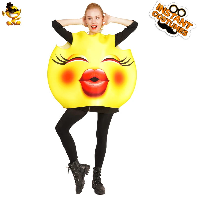 

DSPLAY Cosplay Party Fashionable Jumpsuit Flush Kissing Costume Deluxe Unisex Fashion Brand New Design Kiss Emoticon Outfits