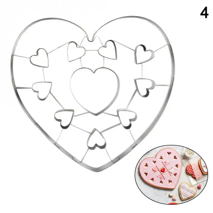 Stainless Steel Christmas Tree Snowflake Biscuit Cutter Mold Cake Decor Baking Tool TN88