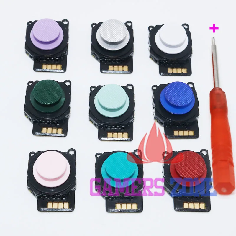 

2X 3D Button Analog Joystick Stick for Sony PSP 2000 2001 Black Red Blue Green W/ Free Screwdriver