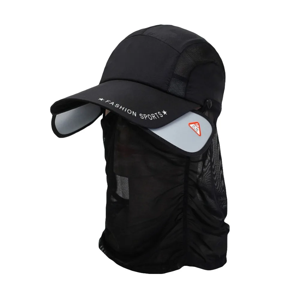 

Outdoor Sport Hiking Visor Hat UV Protection Face Neck Cover Fishing Sun Protect Baseball Cap With Detachable Face Mask