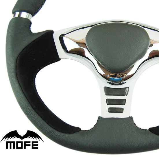 Специальное предложение MOFE Racing логотип черный стежок 14 дюймов 350 мм Замша Кожаный руль