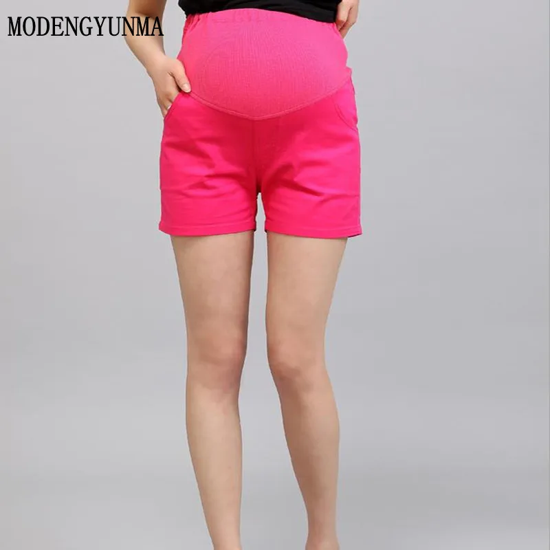 

MODENGYUNMA cotton Loose Maternity shorts for pregnant women care belly pants leggings home wear soft short pants pregnancy pant