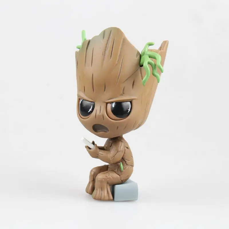 

Bobblehead Baby Tree Man Anime Figure Mini Sitting Ver Collectible Model Toys Brinqued Dancing Model Action Figure Car Ornaments