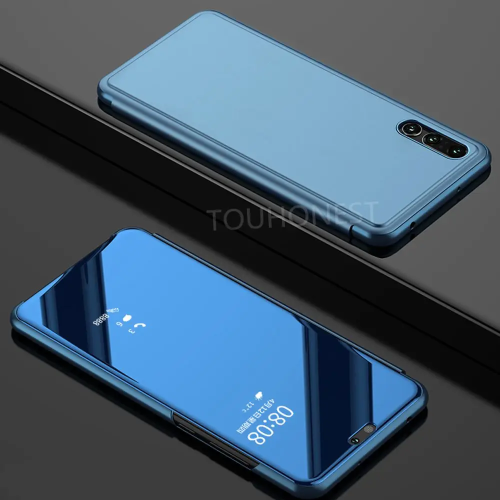 P20 lite зеркало Clear View Флип Чехол Для huawei Pro Капа для P30 Коврики 20 honor 9 P Smart