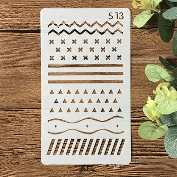 

1Pcs A6 Geometry Flag S13 DIY Craft Layering Stencils Wall Painting Scrapbooking Stamping Embossing Album Paper Card Template