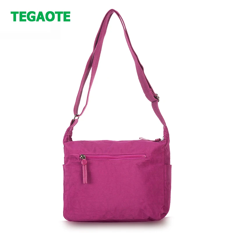 Beste TEGAOTE Nylon Vrouwen Messenger Bags Kleine Portemonnee Schoudertas Vrouwelijke Crossbody Tassen Designer Handtassen Summer Beach Bag Sac A Main