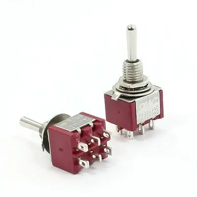 

2 x DPDT 3 Position Rocker Type Controller Toggle Switch 2A/250VAC 5A/120VAC