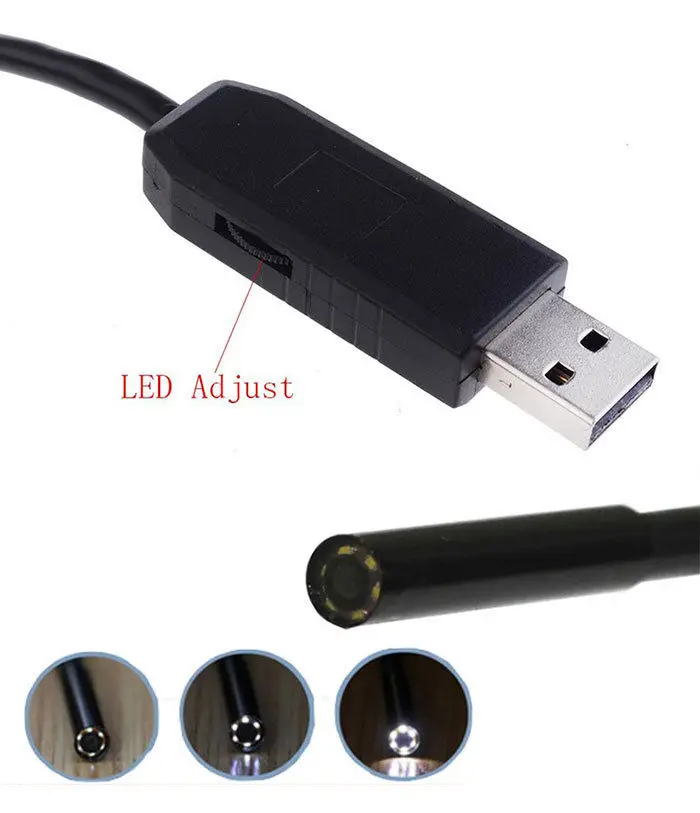 USB бороскоп эндоскоп 6 Led 10 м Водонепроницаемая камера для наблюдения со змеиной