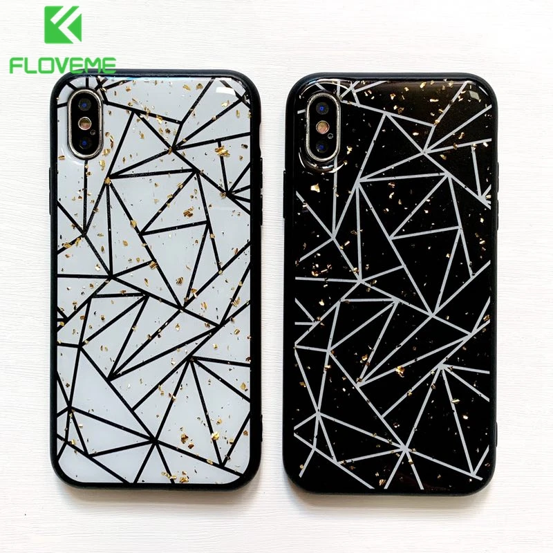 FLOVEME Роскошный чехол для iPhone X XR XS Max Phone Чехол 8 7 Plus с блестками 6 6S Coque |