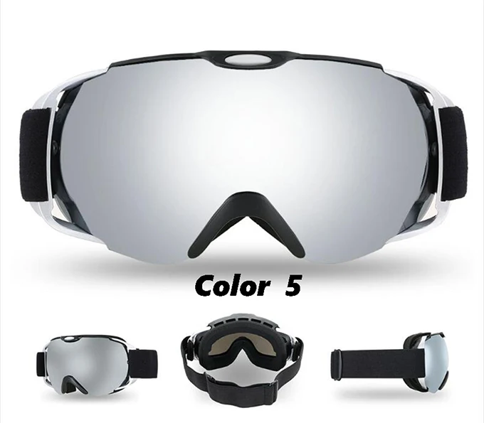Color 5 JOSHOCK бренд лыжные очки двухслойные UV400 Анти-туман большой Лыжная маска очки для катания на лыжах и сноуборде для взрослых лыжное снаряжение - Цвет: Color 5