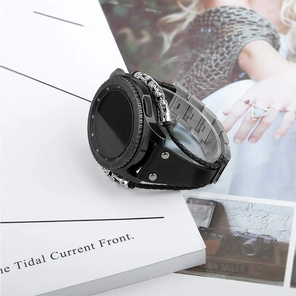 22 мм винтажный кожаный ремешок для часов samsung Galaxy Watch 46 мм сменный Браслет ремешок для samsung gear S3 Classic/S3 Frontier