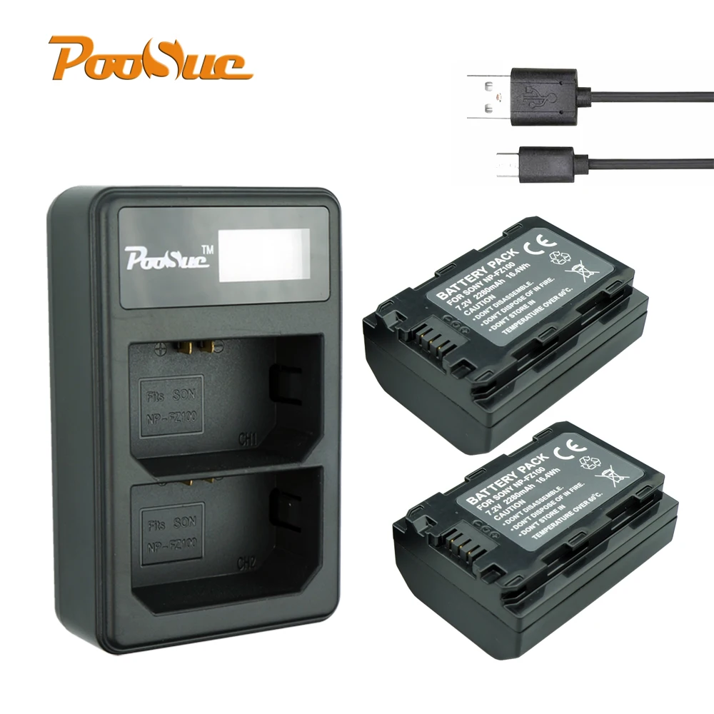 Bateria Sony A7 Iv Watson Duo LCD Charger With Two NP-FZ100