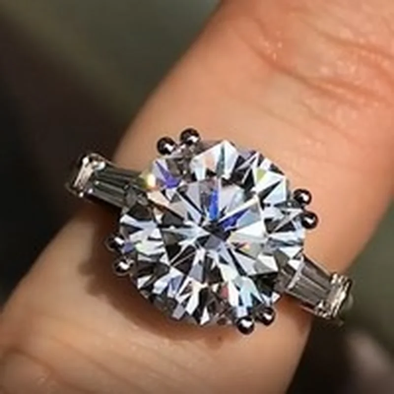 

Fashion Woman Engagement Marriage Crystal Ring Valentine's Day Birthday Gift Rings For Women Engagement Anniversary Size 6-10