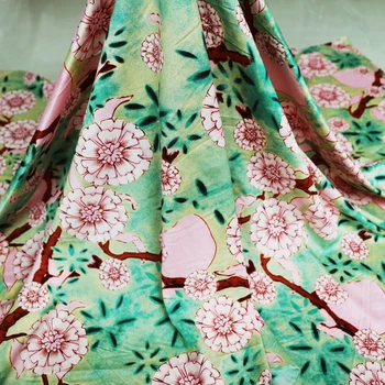 

100cm*148cm Slightly stretch floral chiffon fabric for shirt non-transparent