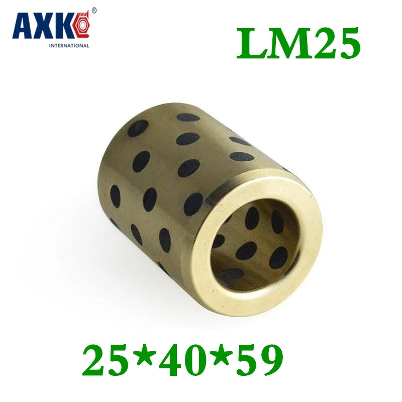 

4pcs 25x40x59 Mm Linear Graphite Copper Set Bearing Copper Bushing Oil Self-lubricating Bearing Jdb Free Shipping Lm25uu Lm25