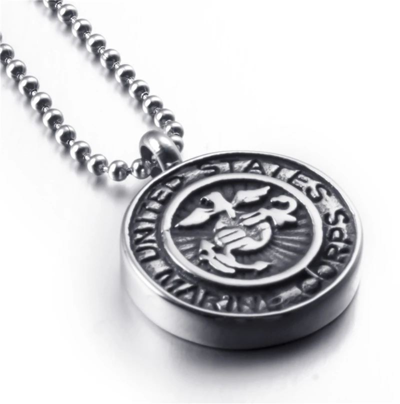 Женский кулон ожерелье USMC морской Keepsake Мемориал из нержавеющей стали урн