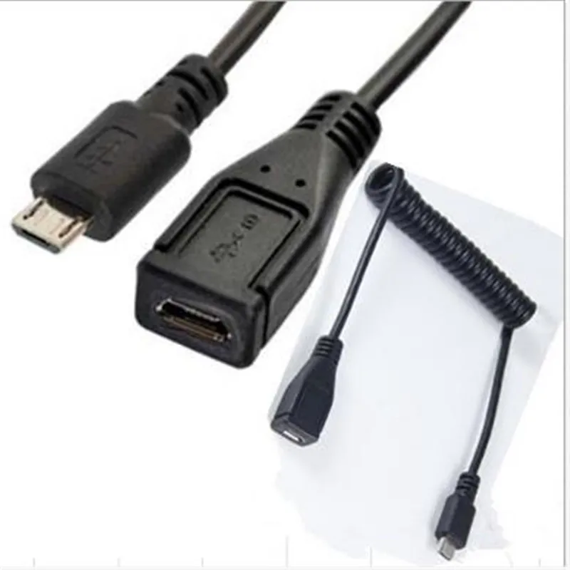 

Spring cable USB2.0 data charging adapter cable HTC Samsung mobile phone Micro 5P