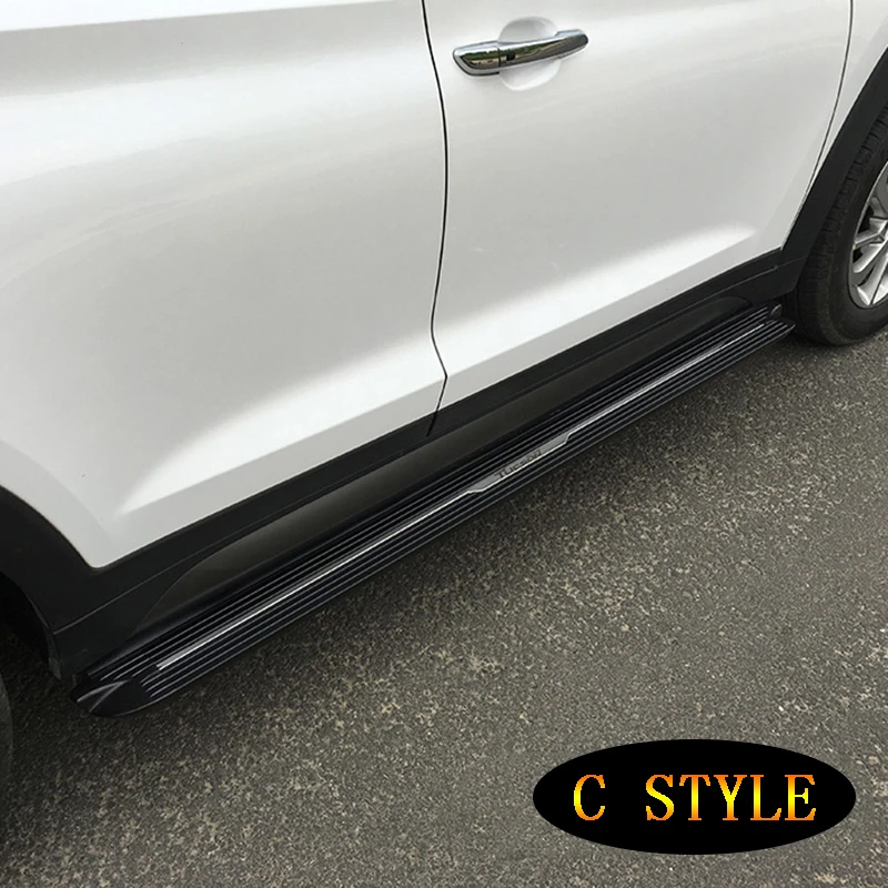 Для новых Hyundai Tucson 2015 2019 автомобильные беговые платы авто боковые ступенчатые