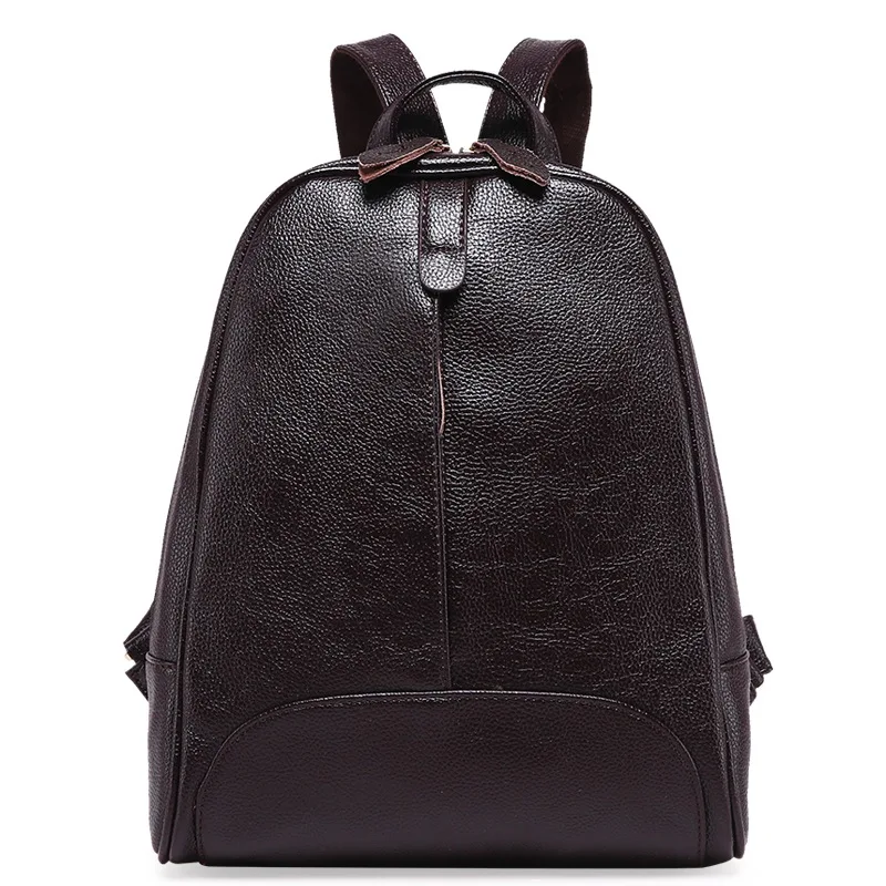 Дизайнерский Кожаный тисненый женский рюкзак, школьная сумка для колледжа, Большой Вместительный женский рюкзак для путешествий для девочек-подростков - Цвет: Коричневый