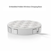 Embedded Wireless Charger for Desktop Hidden Wireless Desktop Furniture QI Wireless Hidden Wireless Charging Base