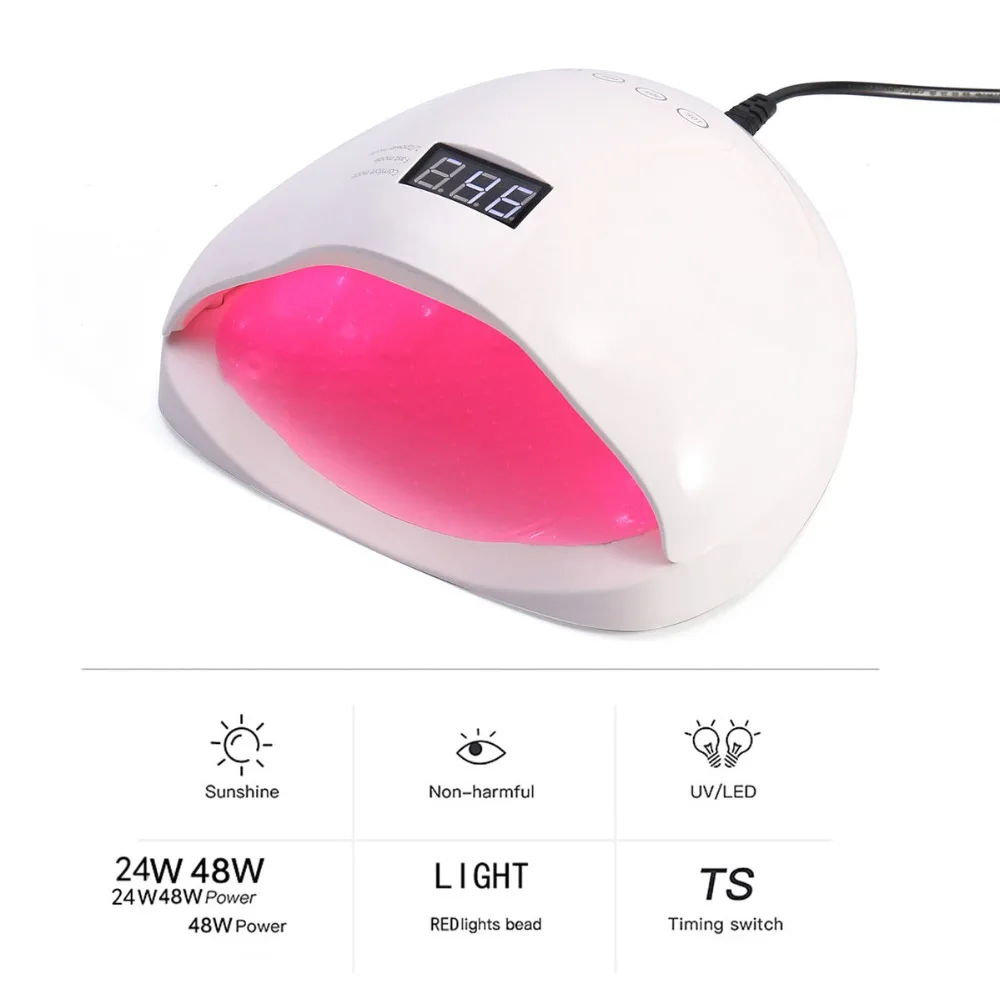 

48W LED Nail Light Red Light Nail Phototherapy Light Whitening Function Nail Dryer Phototherapy Machine Nail Art Tools