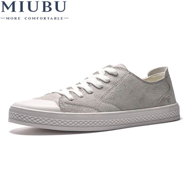 

MIUBU 2019 New Men Canvas Shoes Vulcanize Shoes Man Sneakers Unisex Lace-up Breathable Casual Walking Shoes Students Flats