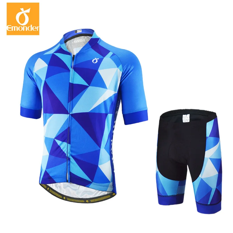 

EMONDER 2019 Summer Men/Boys Bike jersey Bibs Shorts sets Padded Cycling Bib Breathable Quick Dry Bicycle Clothes 4 colors