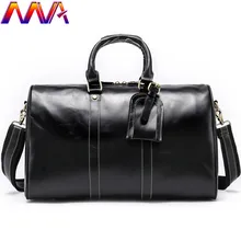 MVA винтажная мужская дорожная сумка новое поступление повседневная мужская черная Дорожная сумка мужская кожаная повседневная Дорожная сумка из коровьей кожи мужская сумка
