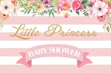 Cheap Laeacco Flowers Pink Stripes Princess Baby Newborn Photography Background Customized Photographic Backdrop For Photo Studio