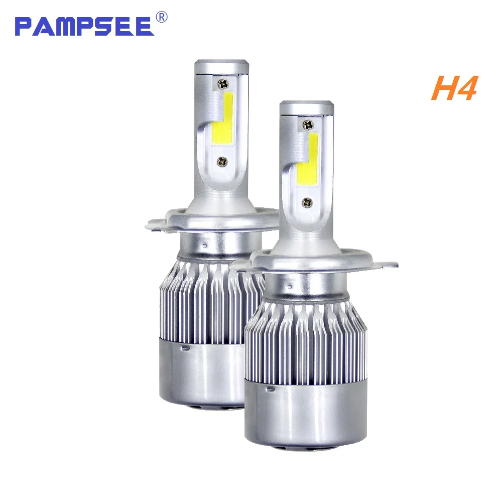 Светодиодные лампы PAMPSEE для передних фар противотуманных H4 Led 72 Вт 8000 лм с 2