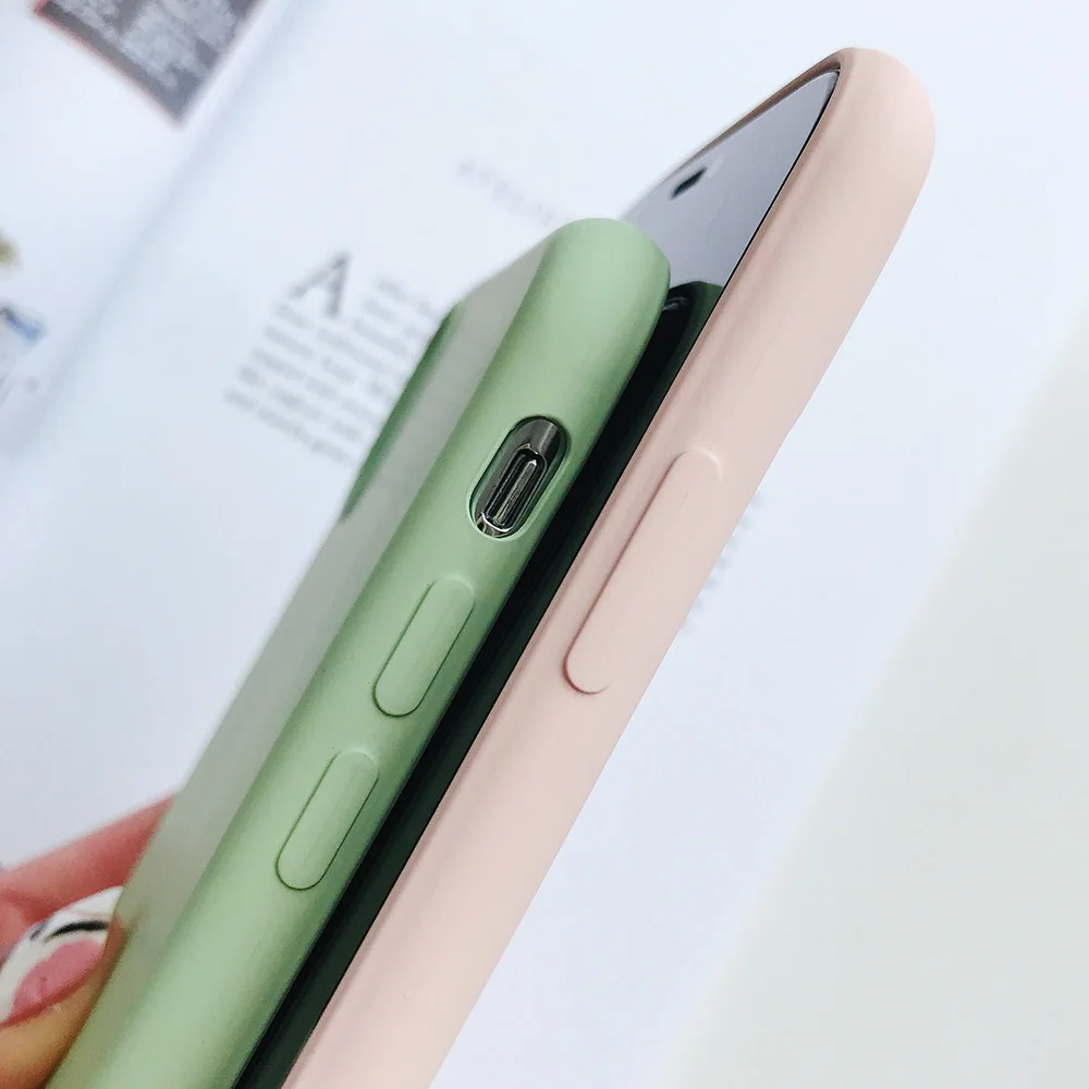 KIPX1124_5_JONSNOW Pure Color Silicone Case for iPhone XS XR XS Max 6 6S 6P 7 8 Plus Ultra-thin Matte Dirt-resistant Soft TPU Solid Cover