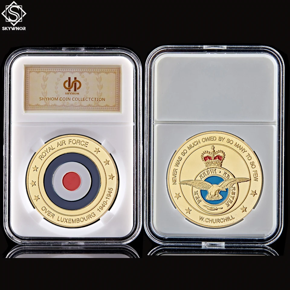 

Euro Luxembourg Royal Air Force Retired Gold Plated Challenge Coin