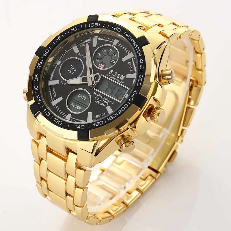 Prix pour Mode Hommes Sport Montre Led Or Big Face Quartz-Montre Hommes Montre Étanche Mâle Montres Horloge relogio masculino Prix pour Mode Hommes Sport Montre Led Or Big Face Quartz-Montre Hommes Montre Étanche Mâle Montres Horloge relogio masculino