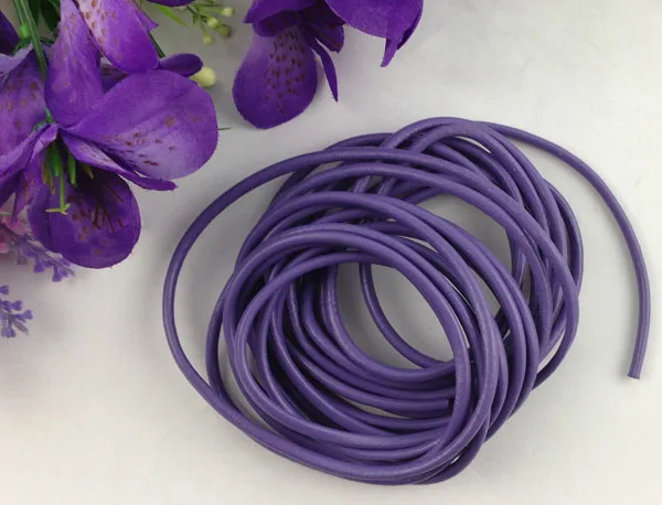 10 метров фиолетового шнура из искусственной кожи 4 мм #22669|leather cord clasp|leather necklaceleather