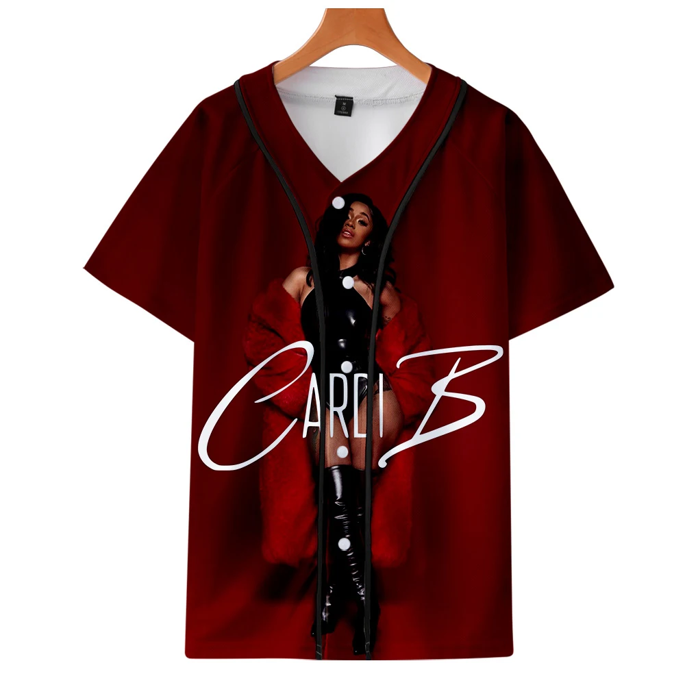 

Hip Hop style Men/Women Summer Tops Clothes Baseball t-shirt Cardi B 3D Harajuku Baseball popular 3D Short Sleeve Streetwear