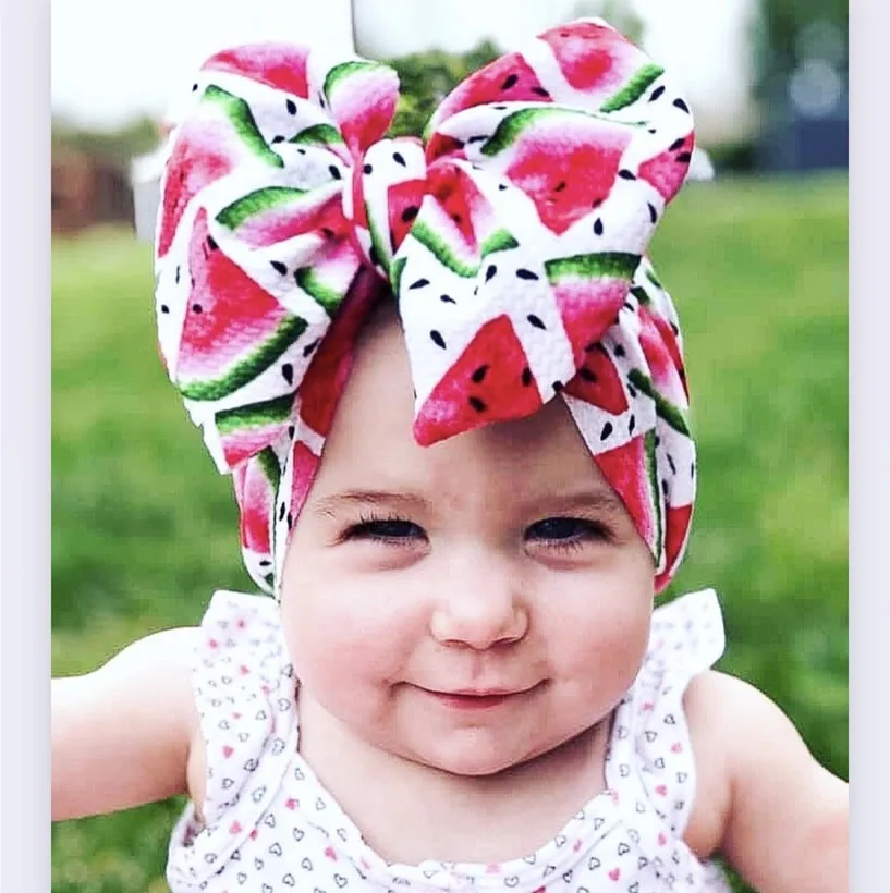 Baby-headband-Pre-tied-turban-headwrap-printing-big-Hair-Bows-kid-hair-band-Hair-Accessories