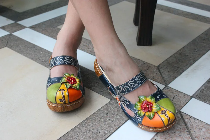 Careaymade/Новинка; обувь ручной работы из воловьей кожи с перфорацией в народном стиле; художественная обувь в стиле ретро mori girl; женские повседневные сандалии