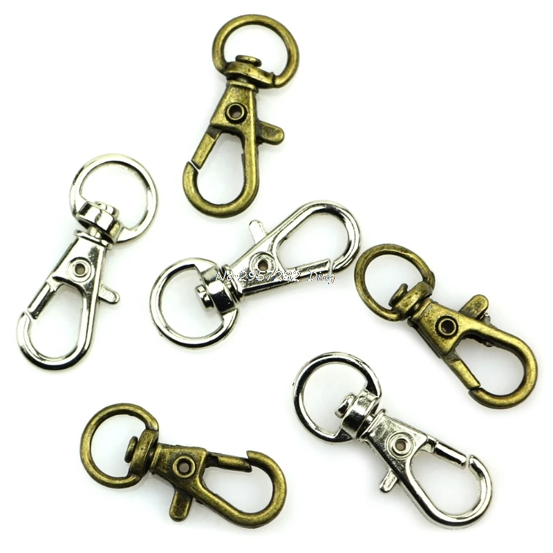 

10Pcs Swivel Trigger Clips Snap Hooks Lobster Clasp Keychain Bag DIY UU77