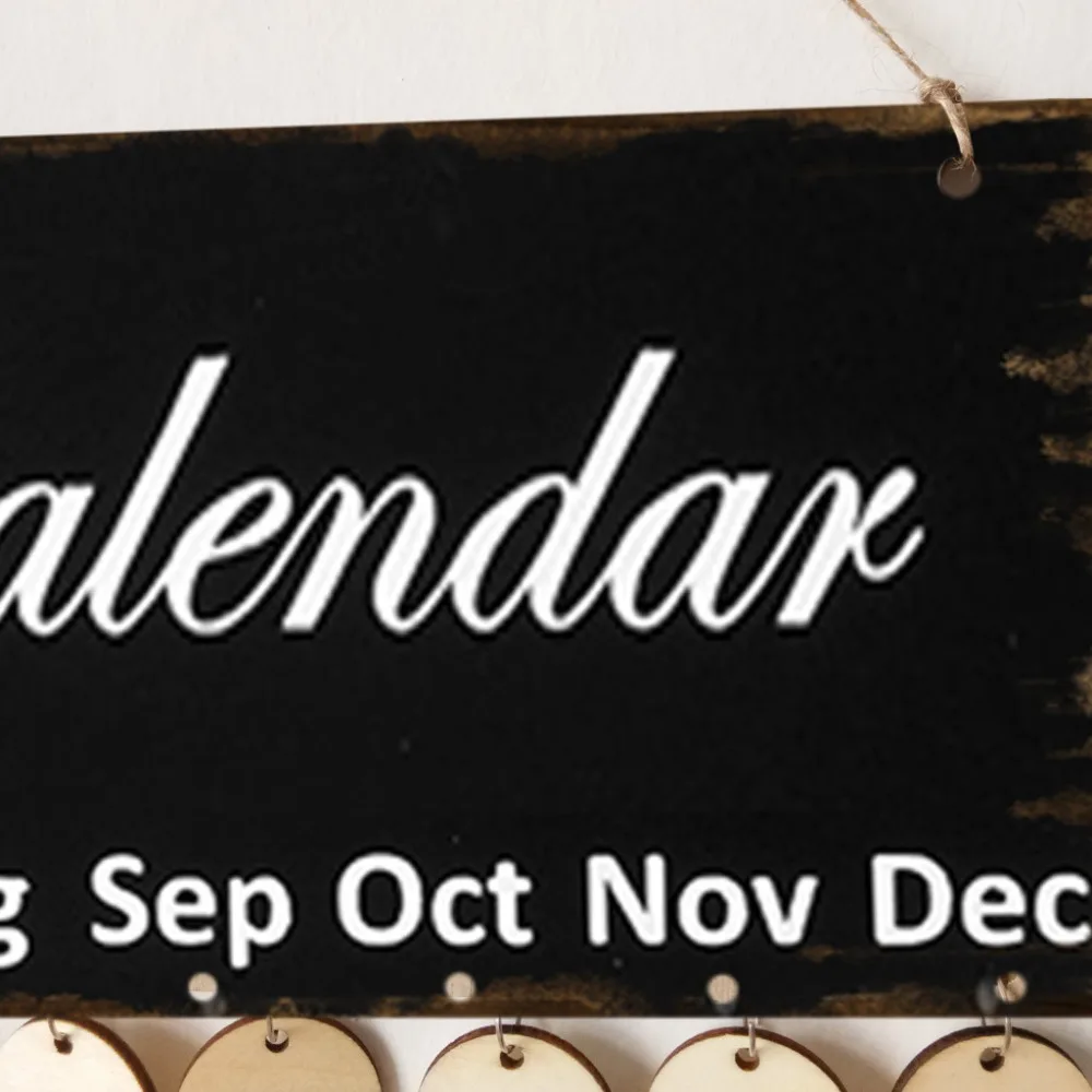 Деревянная табличка для семейного дня рождения, доска для творчества, подвесная деревянная табличка с напоминанием на день рождения, календарь, подвесная табличка, деревянный DIY календарь, Прямая поставка