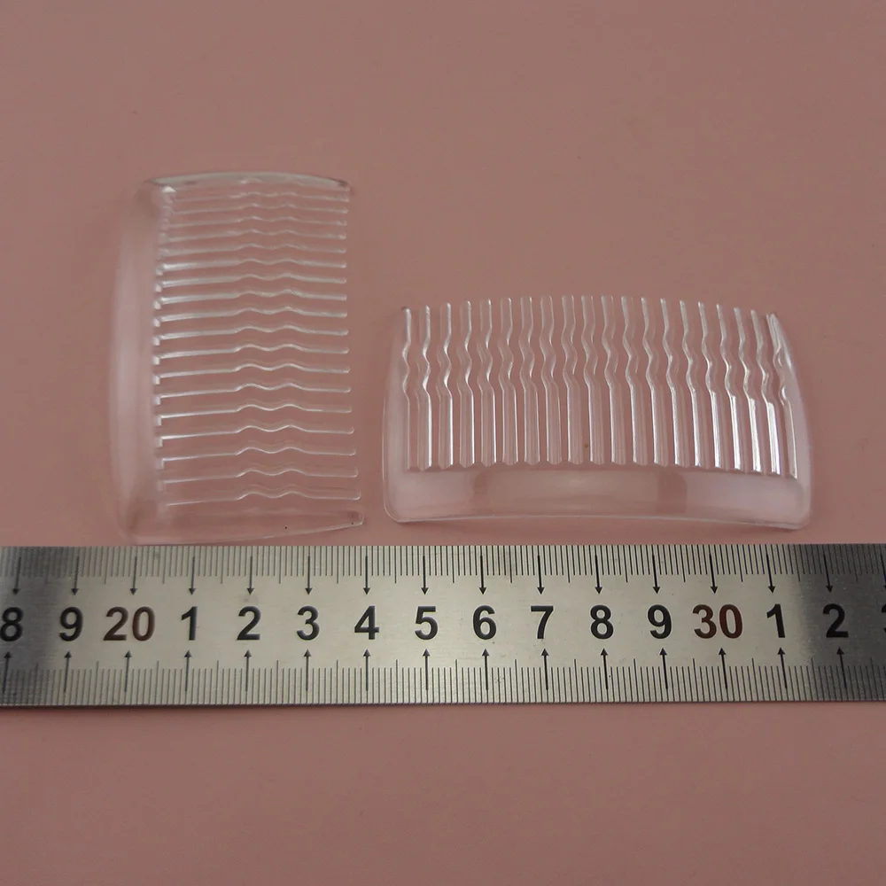 Гребень для волос прозрачный 20 зубьев 4 3 см * 7 6 10 шт.|plastic hair comb|plain combclear plastic comb |