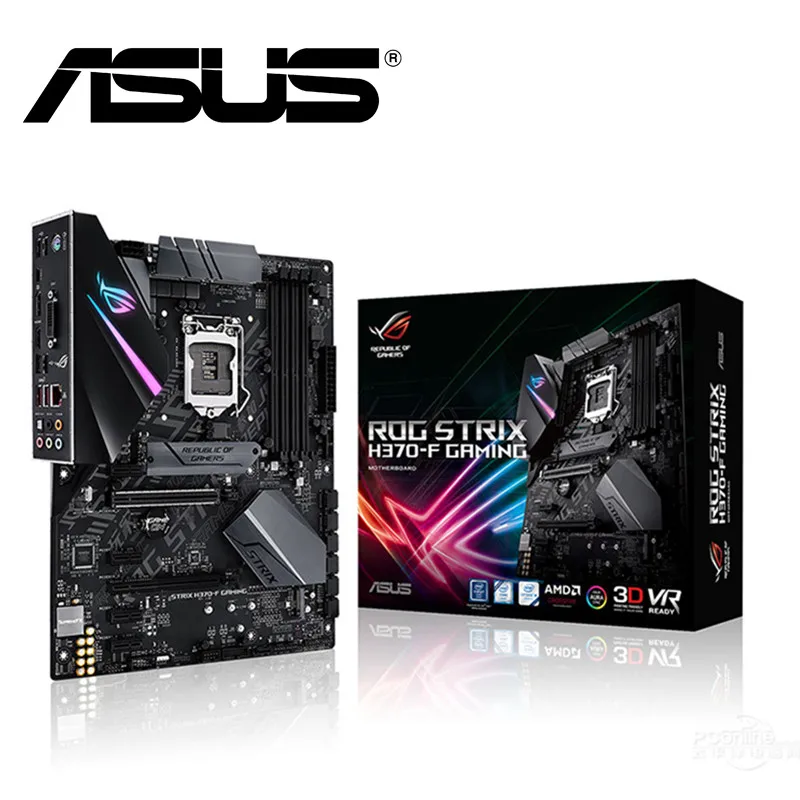 Игровая материнская плата Asus ROG STRIX игровая Материнская Intel H370 LGA 1151 разъем 4xDDR4 DIMM 64