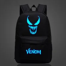 Новое поступление, светящийся школьный рюкзак Venom, дорожная сумка, рюкзак для мужчин