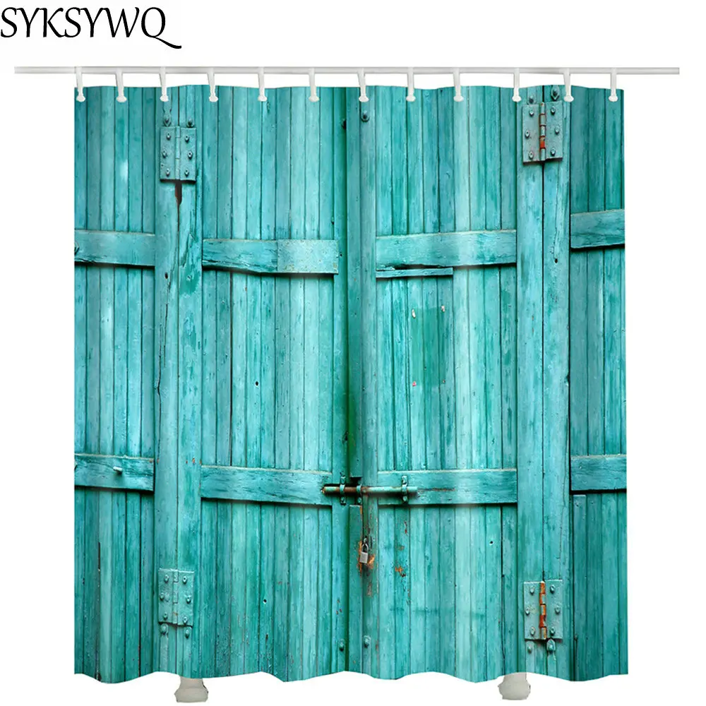 Vintage Door Shower Curtain Bathroom Decor new arrival 2018 Cheap Drop
