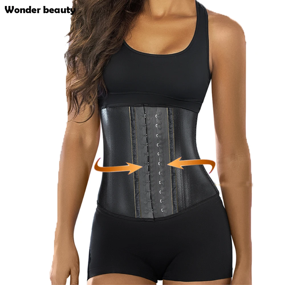 YUMDO Mettallic Latex Waist Trainer Waist Cincher High Compression Body