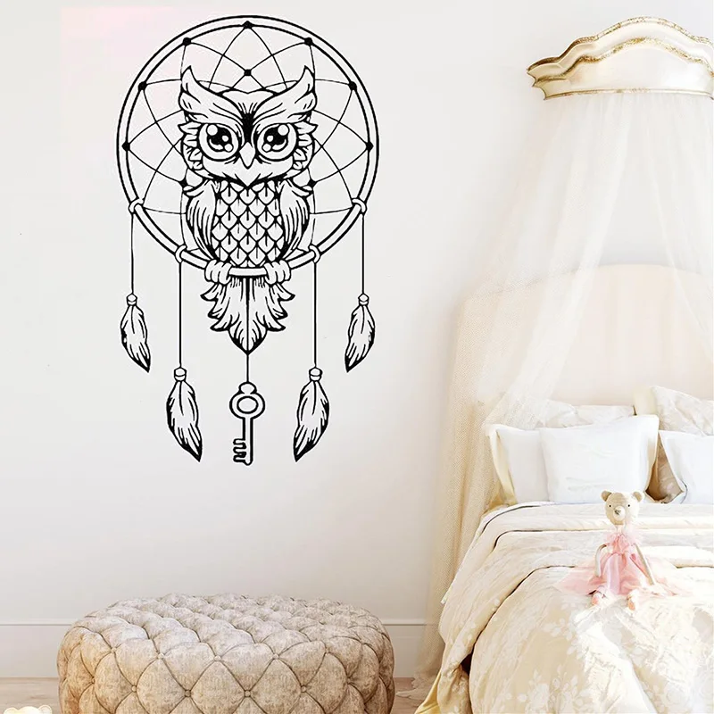 Yoyoyu Vinyl Wall Stickers Geometric Owl Bird On Tree Removeable Decal