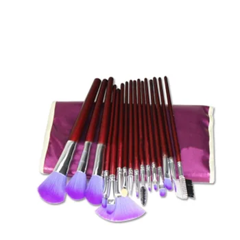 

HOT! good quality 16pcs goat hair Professional Makeup Brushes Set purple Cosmetic Brush kit Fluorescence bag 1set free shipping