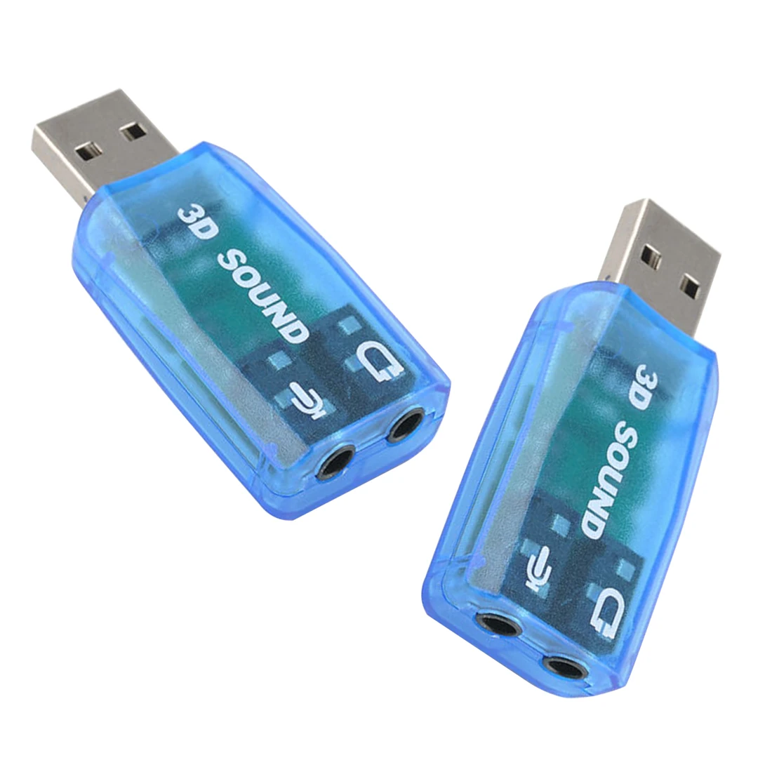 

New 5.1-Channel w/3.5mm Sound Card External USB Sound Card Audio Card Adapter Computer Stereo Mic Audio USB Converter