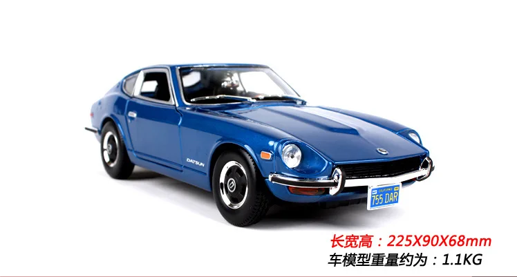 1:18 Модель спортивного автомобиля из сплава для Nissan Datsun 240Z с управлением рулевого колеса переднего колеса с оригинальной коробкой